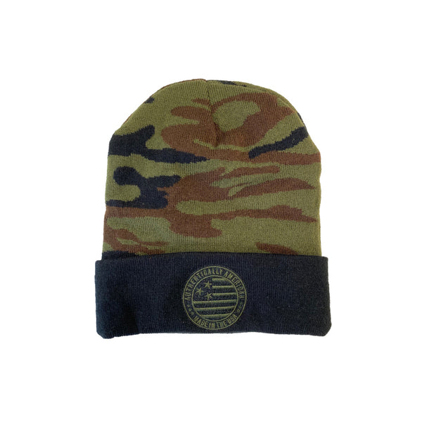 Knitted Mens Beanies Wool Camo Hat Knit Balaclava Hat Mens 